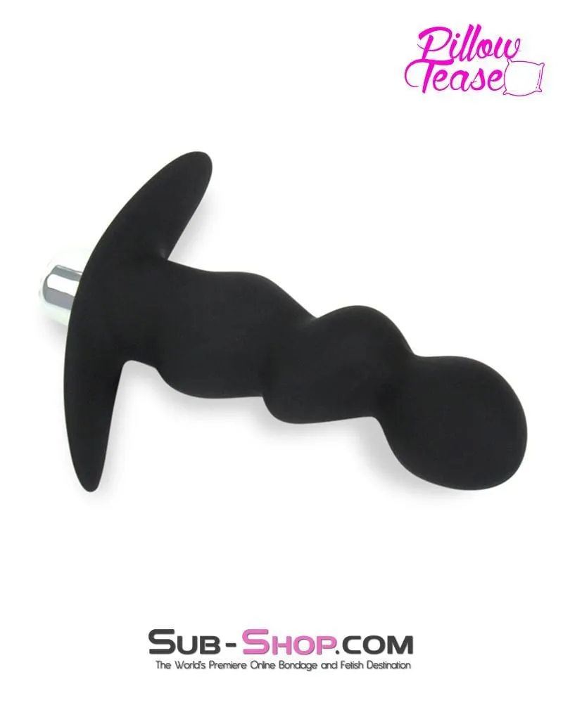 0311E-SIS      Sissy Boy Rippled Vibrating Silicone Prostate P-Spot Anal Plug