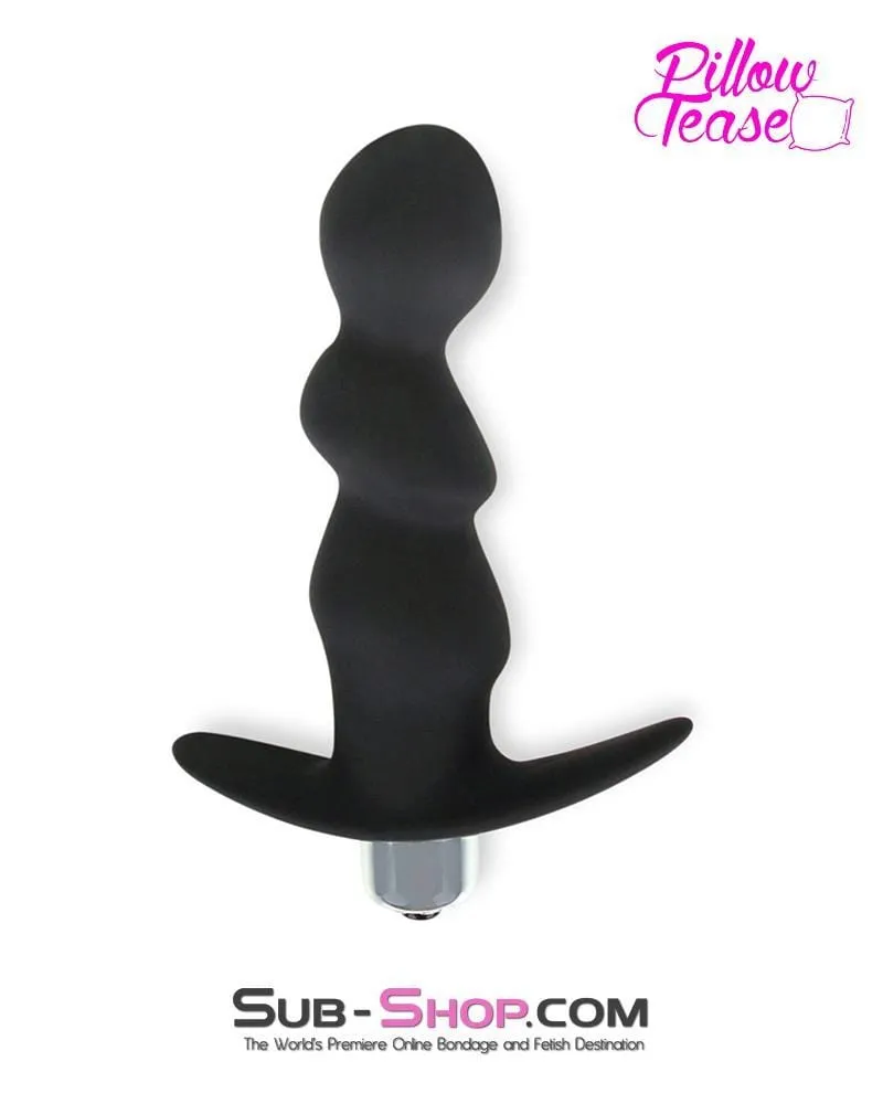0311E-SIS      Sissy Boy Rippled Vibrating Silicone Prostate P-Spot Anal Plug