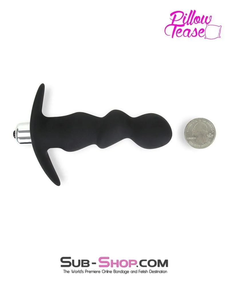 0311E-SIS      Sissy Boy Rippled Vibrating Silicone Prostate P-Spot Anal Plug