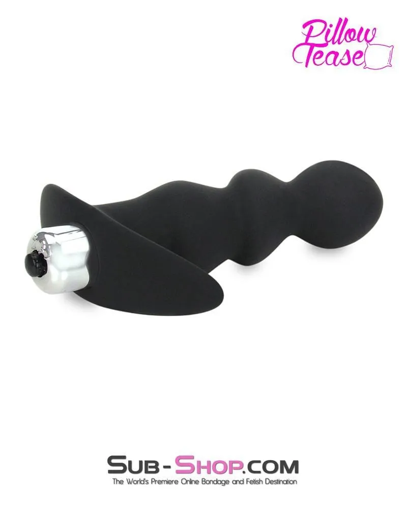 0311E-SIS      Sissy Boy Rippled Vibrating Silicone Prostate P-Spot Anal Plug