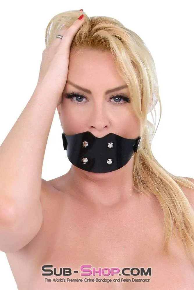 2441A      Locking Rubber Penis Panel Gag, Small Rubber Penis Gag