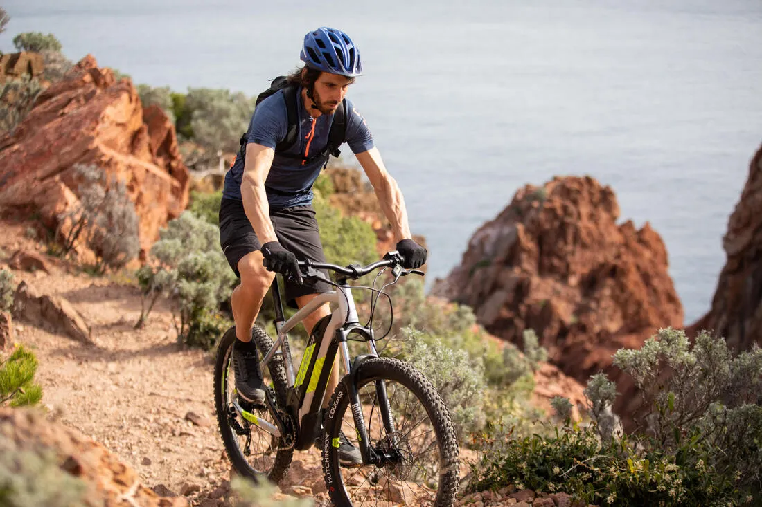 27.5 Inch Electric Mountain Bike E-ST 520 - Grey/Yellow