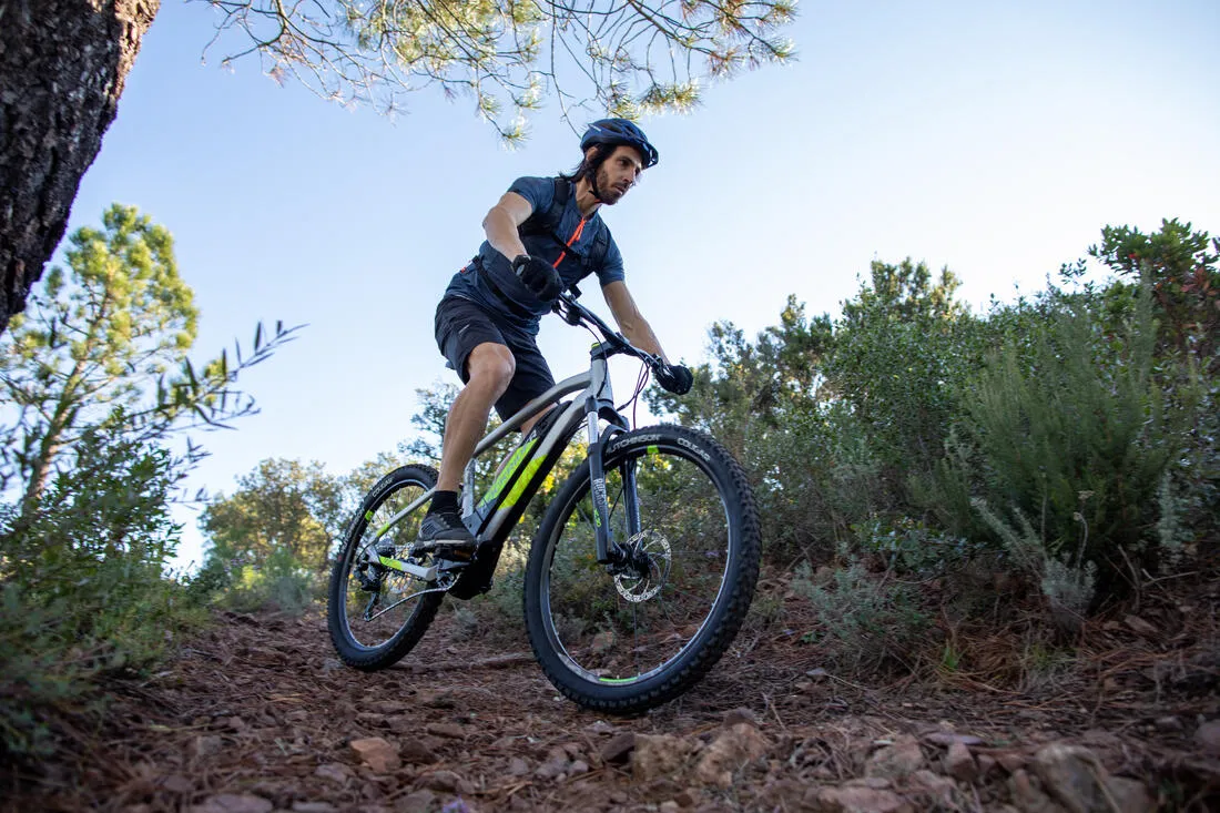 27.5 Inch Electric Mountain Bike E-ST 520 - Grey/Yellow