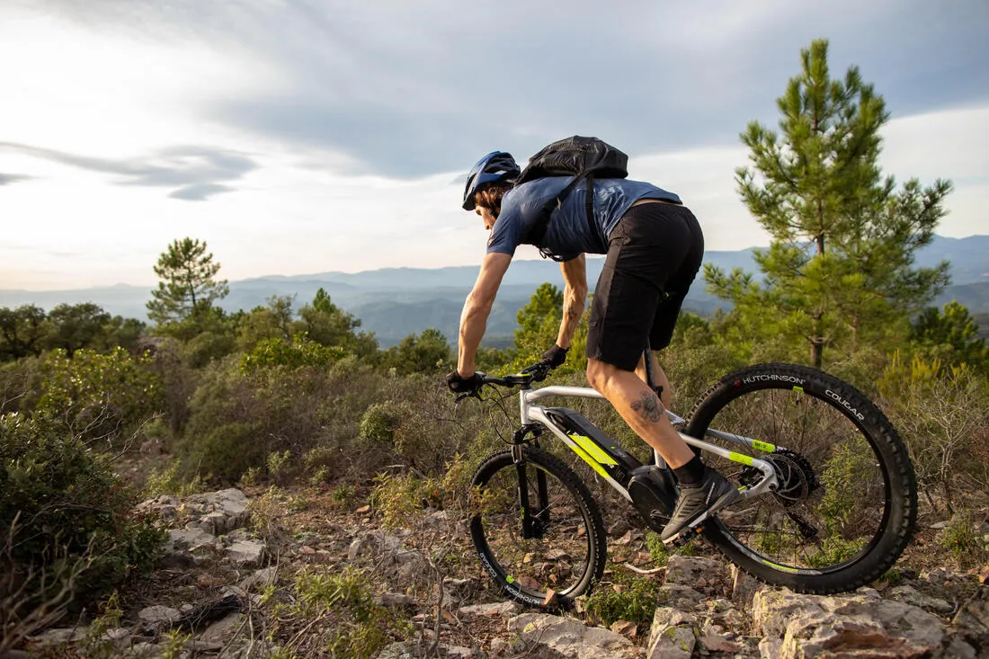 27.5 Inch Electric Mountain Bike E-ST 520 - Grey/Yellow