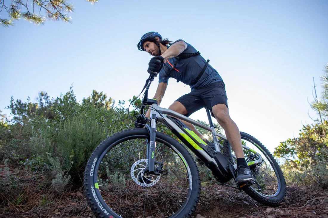 27.5 Inch Electric Mountain Bike E-ST 520 - Grey/Yellow