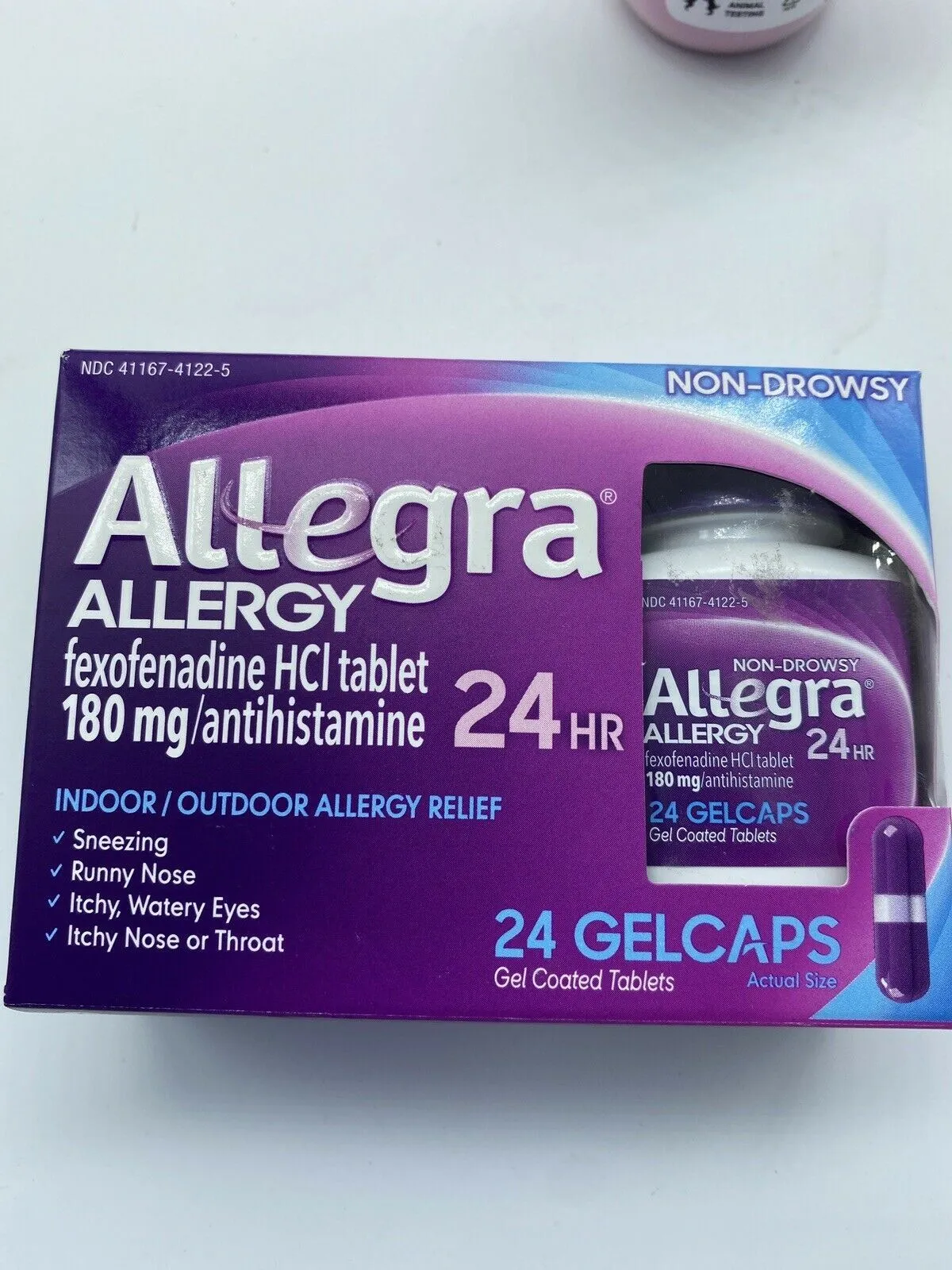 (3) Allegra 24 Hour Allergy Relief Gelcaps 24 Ct Indoor Outdoor 2/21  60 70ttl