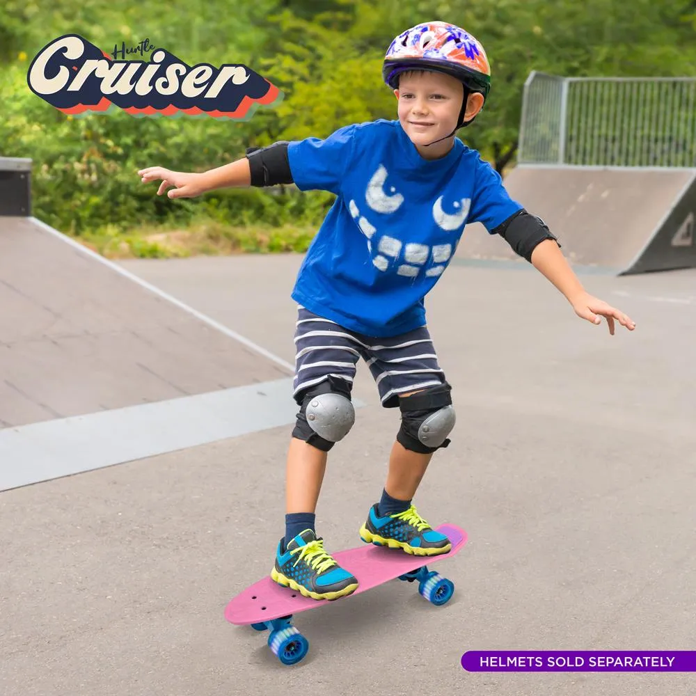 6'' Pp Deck Skateboard - Mini Cruiser Skateboard, Designed For Kids, Teens, And Adults (Pink)