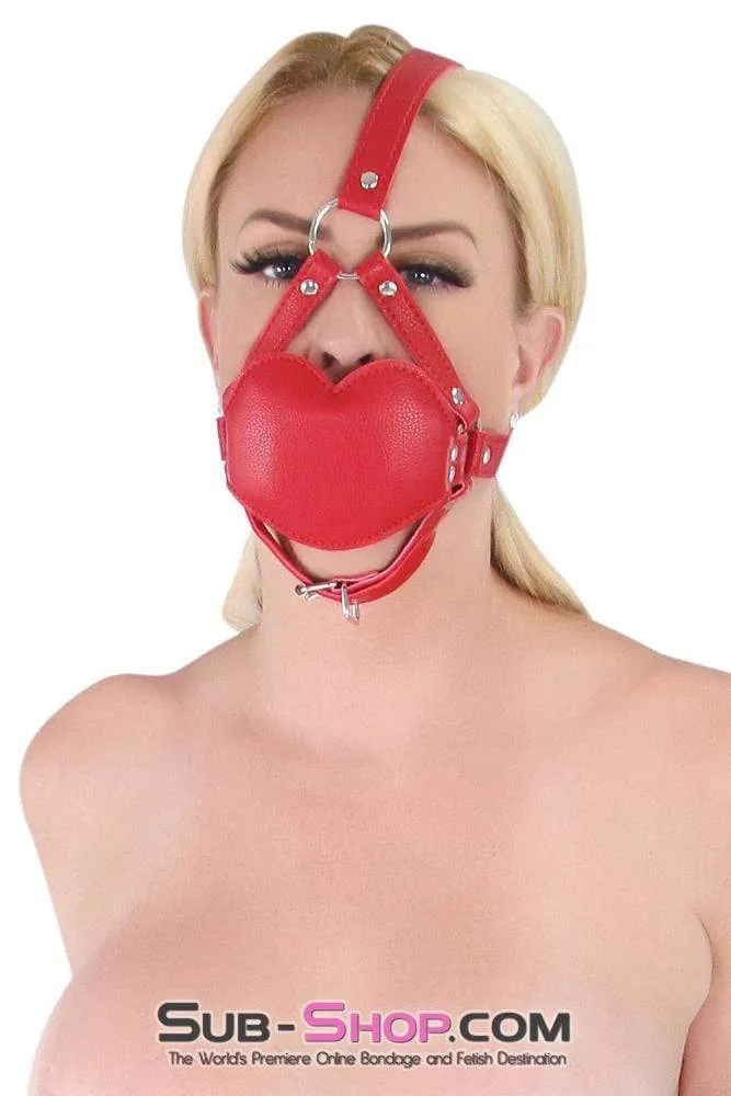 7935DL-SIS      Red Lips Blow Job Trainer Thick Sissy Slave Penis Gag Dungeon Mistress Trainer