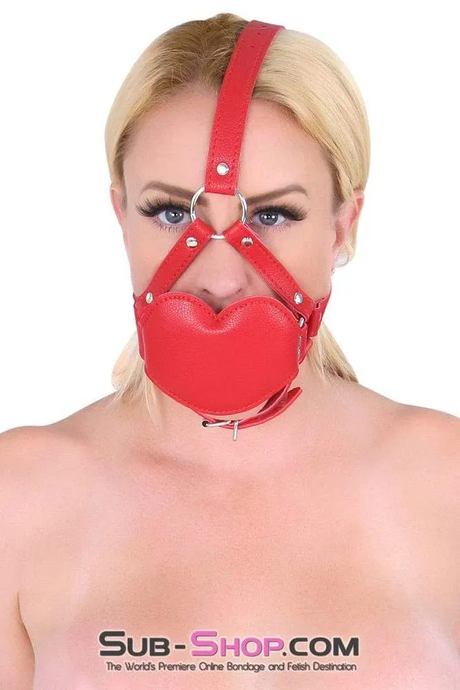 7935DL-SIS      Red Lips Blow Job Trainer Thick Sissy Slave Penis Gag Dungeon Mistress Trainer
