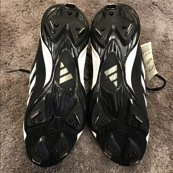 Adidas Baseball Cleat NWT Spinner III Black &amp; White Athletic Shoe SZ 7
