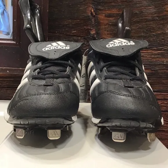 Adidas Baseball Cleat NWT Spinner III Black &amp; White Athletic Shoe SZ 7