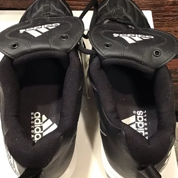 Adidas Baseball Cleat NWT Spinner III Black &amp; White Athletic Shoe SZ 7