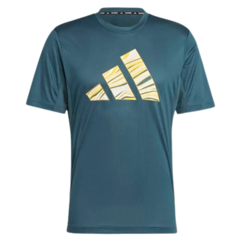 Adidas Hiit Graphic Slogan Men Training Tennis T-Shirt - Arctic Night