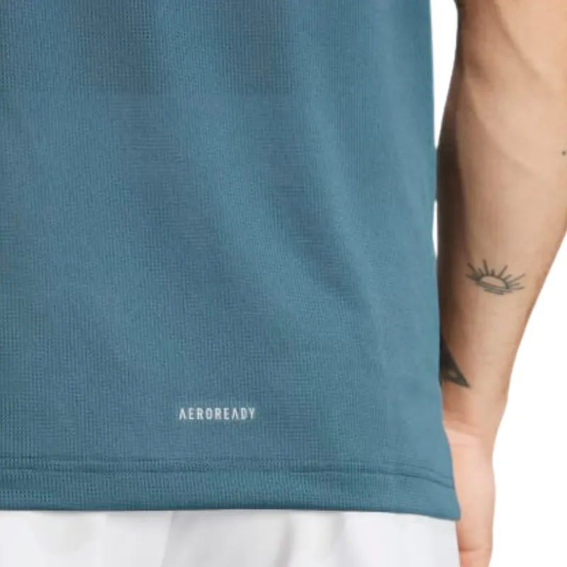 Adidas Hiit Graphic Slogan Men Training Tennis T-Shirt - Arctic Night