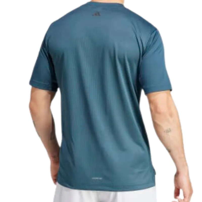 Adidas Hiit Graphic Slogan Men Training Tennis T-Shirt - Arctic Night