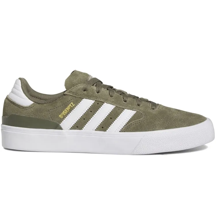 Adidas Skateboarding Busenitz Vulc II Olive Strata/Cloud White/Gold Metallic Shoes