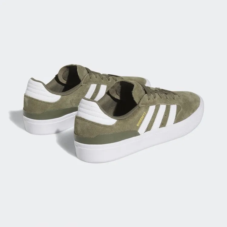 Adidas Skateboarding Busenitz Vulc II Olive Strata/Cloud White/Gold Metallic Shoes