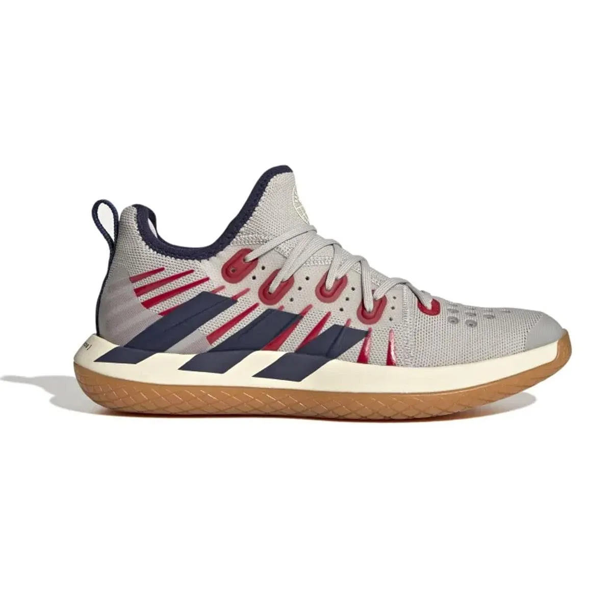 ADIDAS Stabil Next Gen 2.0 Primeblue Mens Indoor Badminton Shoes - Grey / Navy / Red