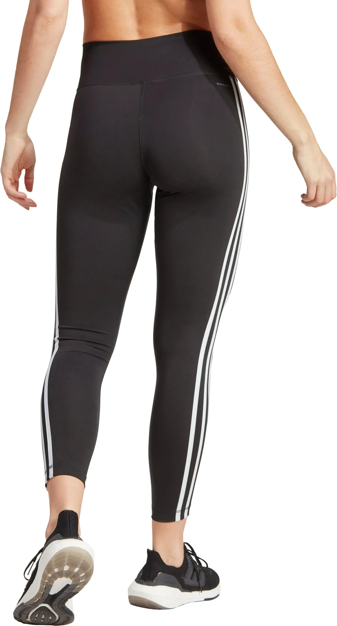 adidas Train Essentials 3 Stripes Womens 7/8 Training Tights - Black