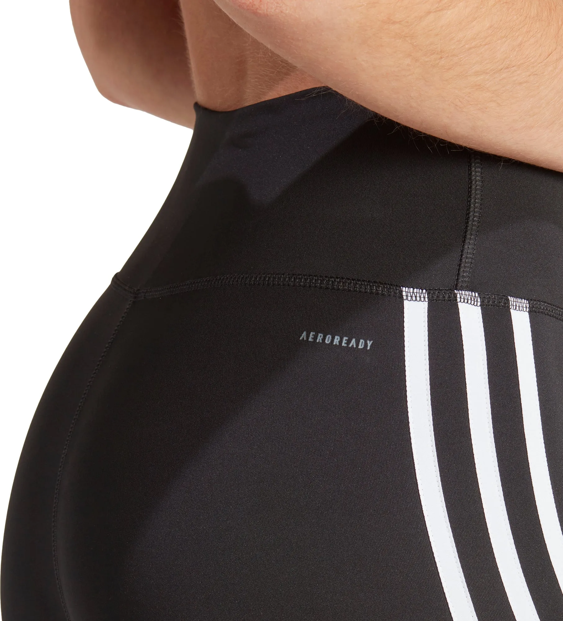 adidas Train Essentials 3 Stripes Womens 7/8 Training Tights - Black