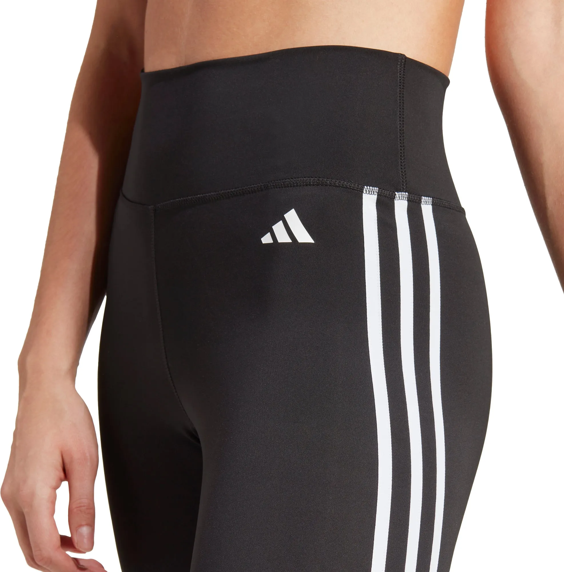adidas Train Essentials 3 Stripes Womens 7/8 Training Tights - Black