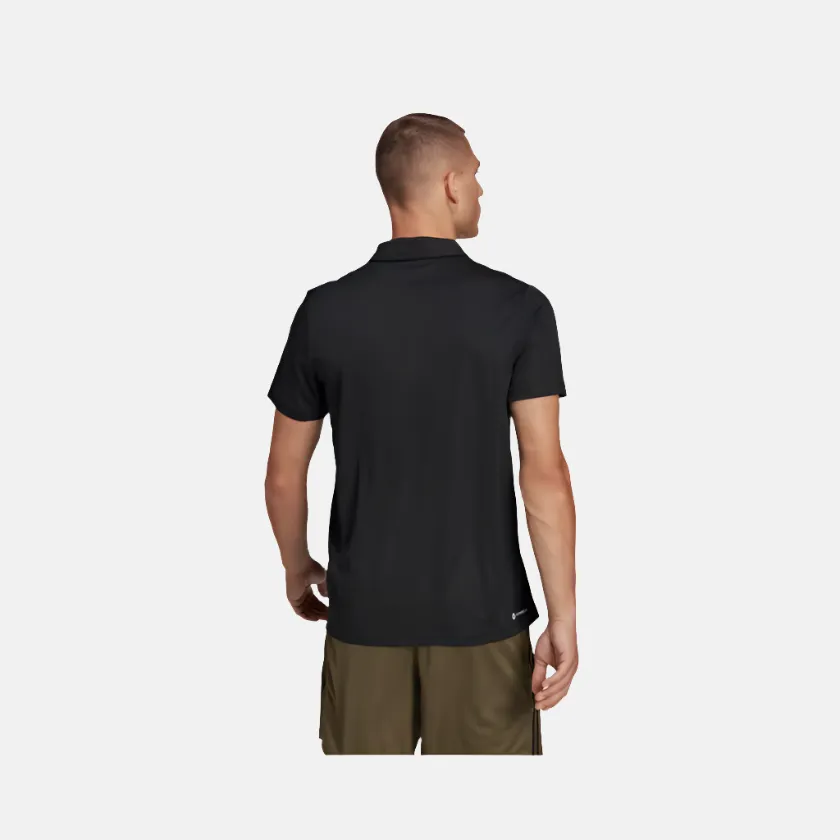 Adidas Train Essentials Men's Training Polo T-shirt -Black/White