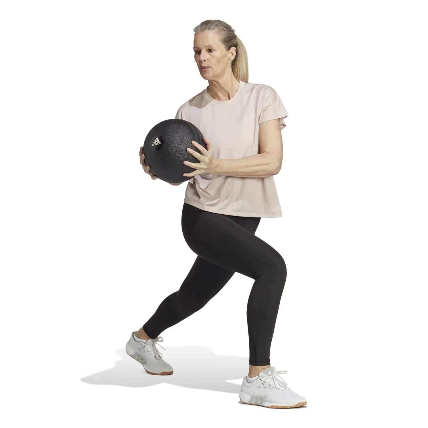 Adidas Training Women HIIT AEROREADY Quickburn Training Tee Wonder Taupe HY5412