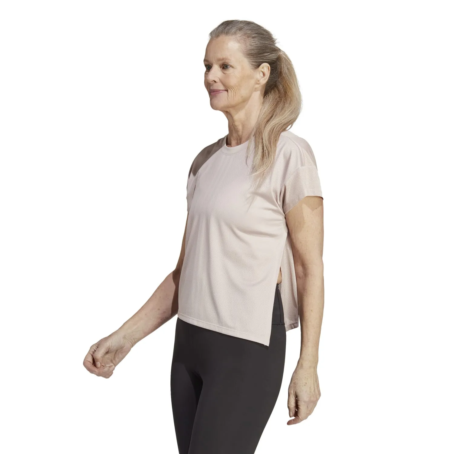 Adidas Training Women HIIT AEROREADY Quickburn Training Tee Wonder Taupe HY5412
