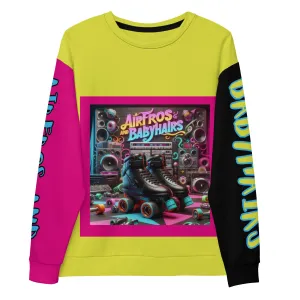 Airfros And Babyhairs Pink Yellow Black Skate Sweatshirt