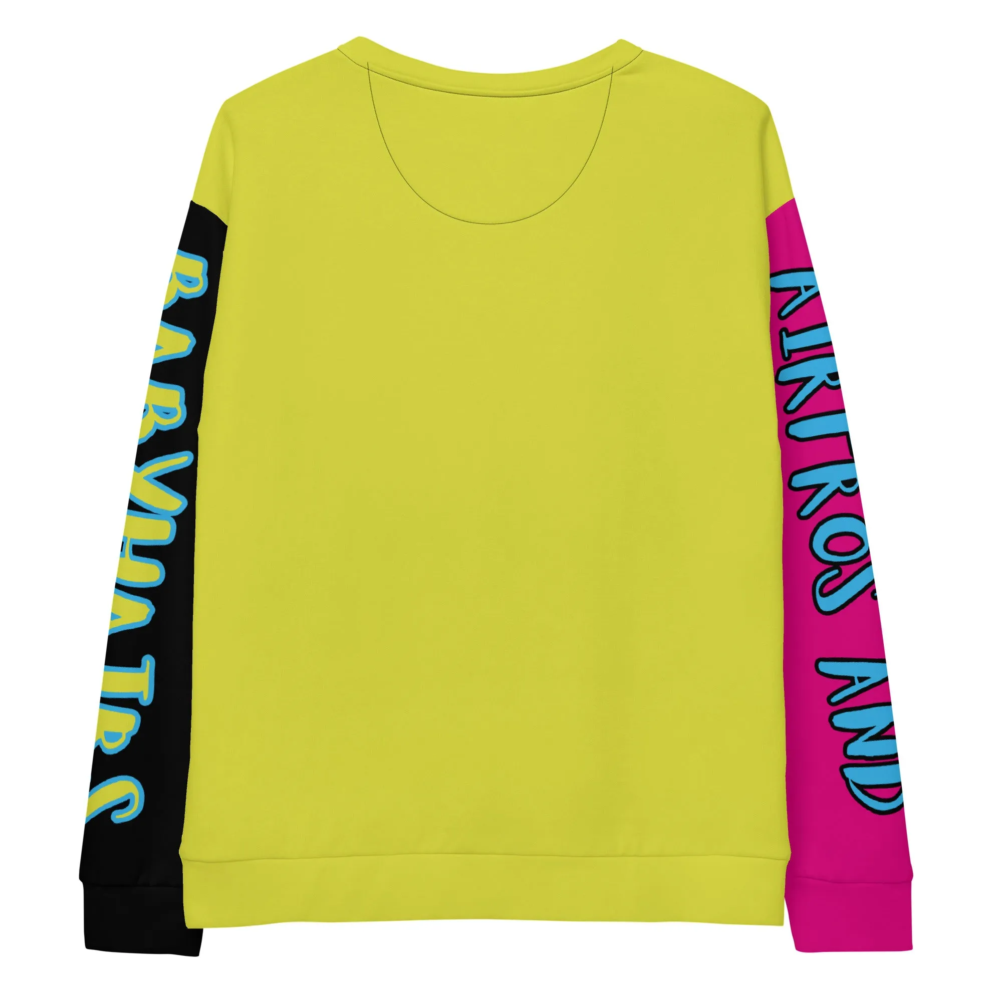 Airfros And Babyhairs Pink Yellow Black Skate Sweatshirt