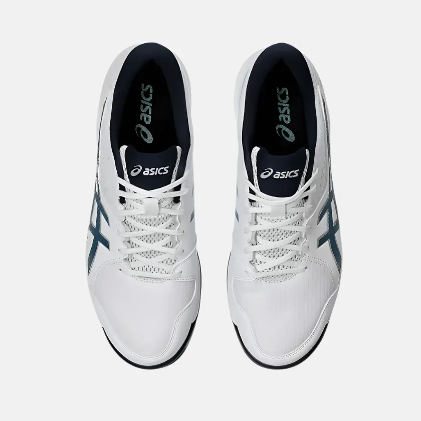 Asics GEL-PEAKE 2 Unisex Cricket Shoes -White/Atlantis Blue