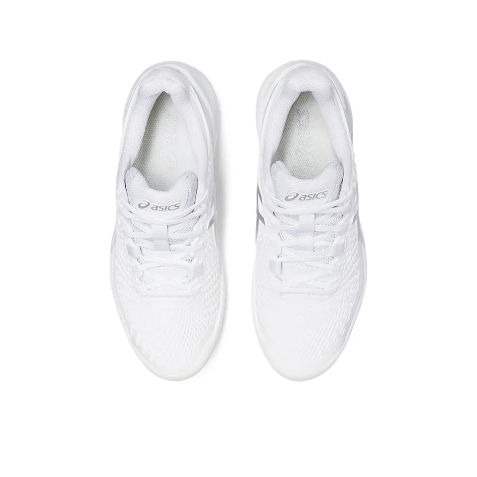 Asics Gel-Resolution 9 White/Pure Silver Women's Tennis Shoes