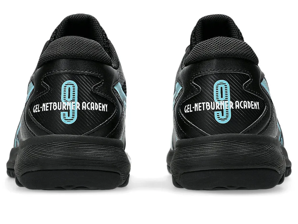 Asics Womens Gel-Netburner Academy 9 Black/ Bright Cyan Netball Shoe