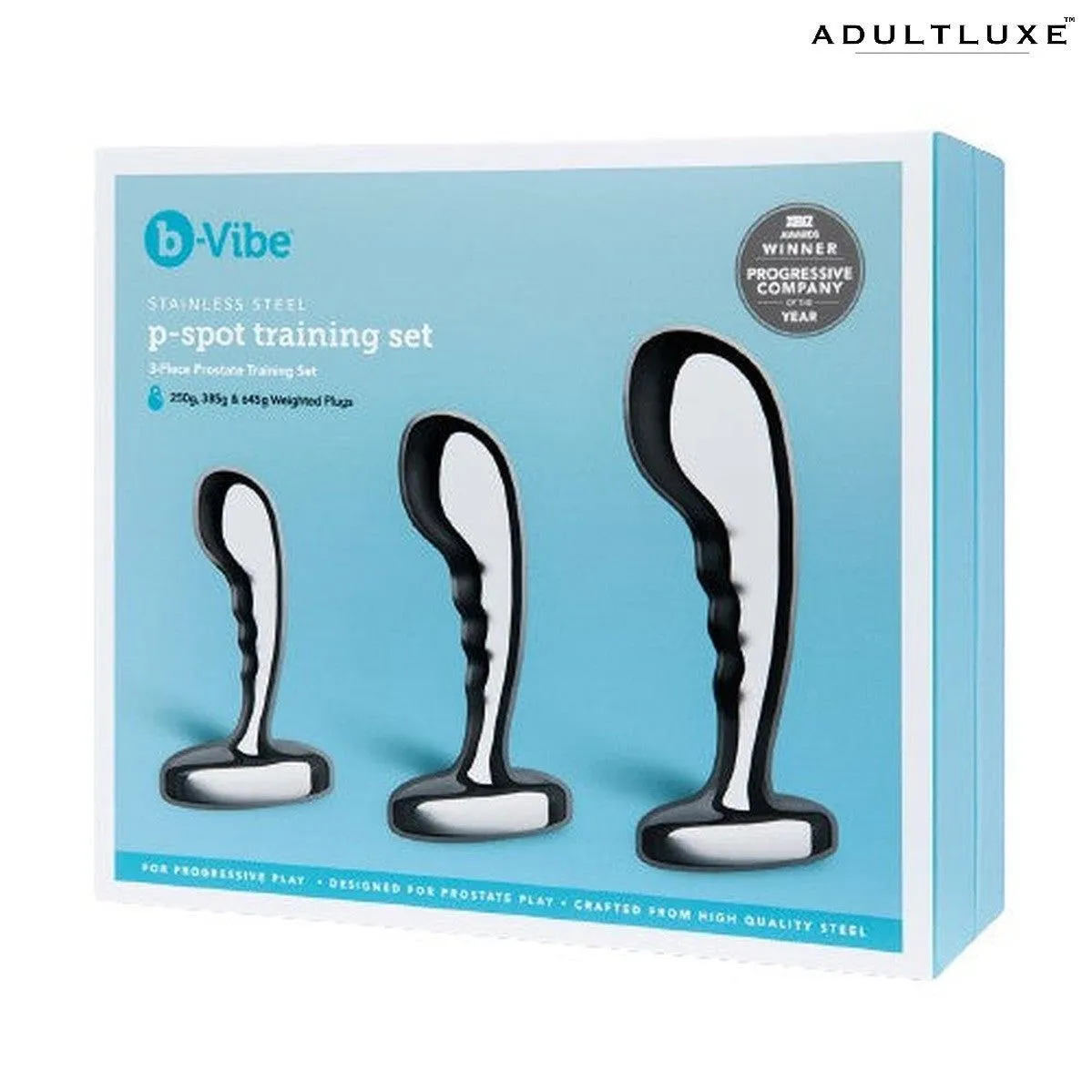 B-Vibe Stainless Steel P-Spot Training Set