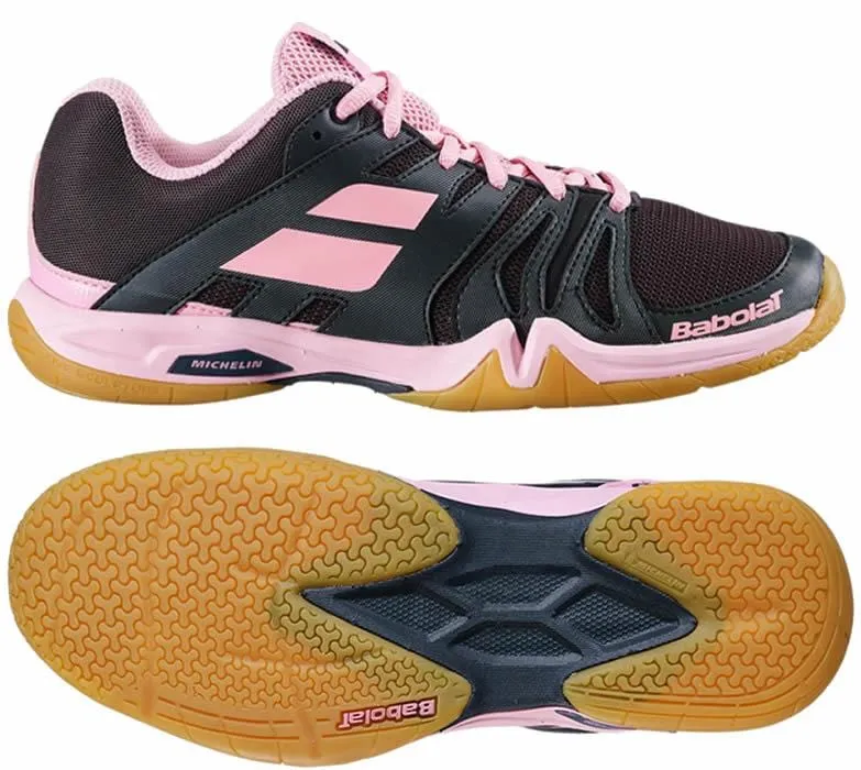 Babolat Shadow Team Womens Badminton Shoes - Black / Peony