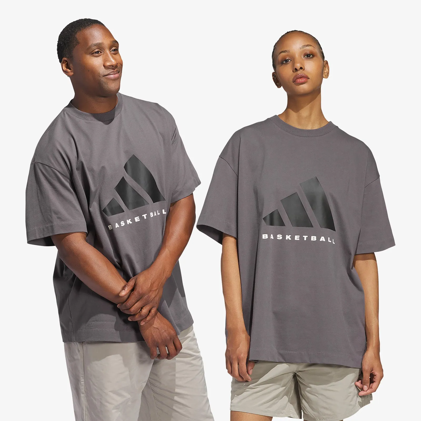Basketball Logo T-Shirt - Grey Strata