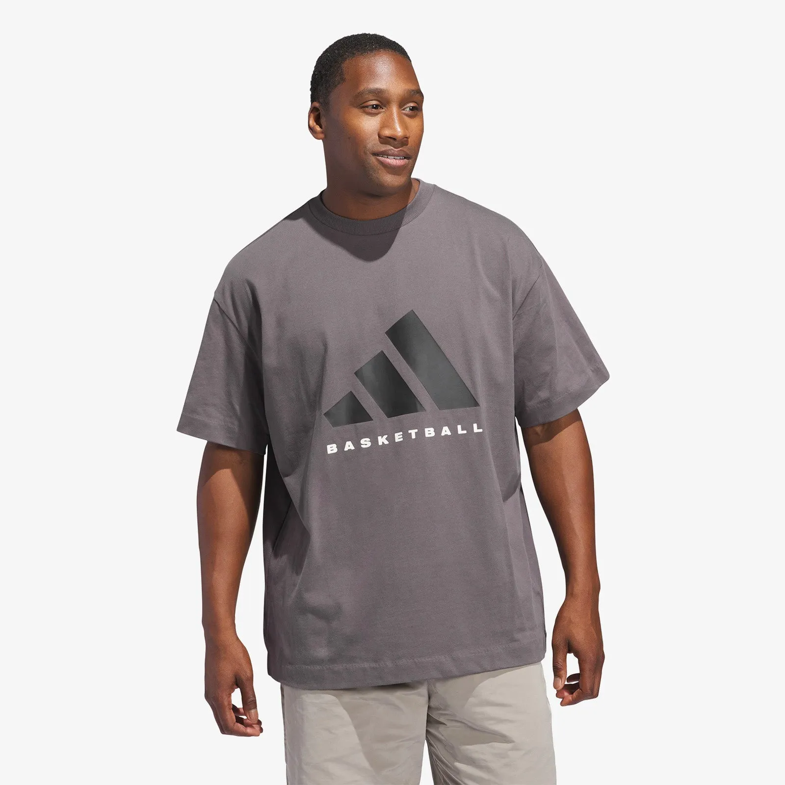Basketball Logo T-Shirt - Grey Strata