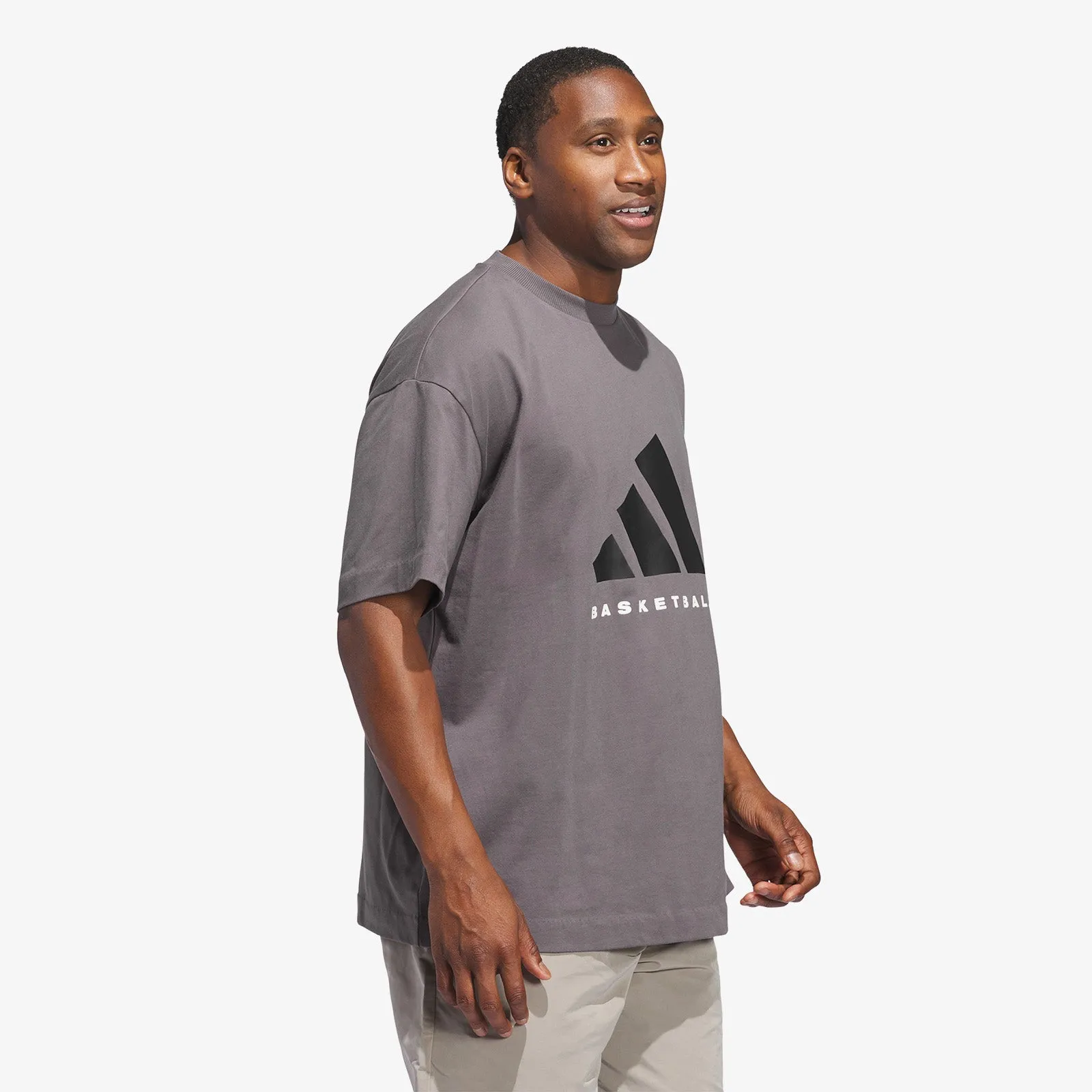 Basketball Logo T-Shirt - Grey Strata