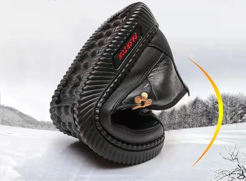 Beauty's thickened warm non-slip waterproof cotton shoes