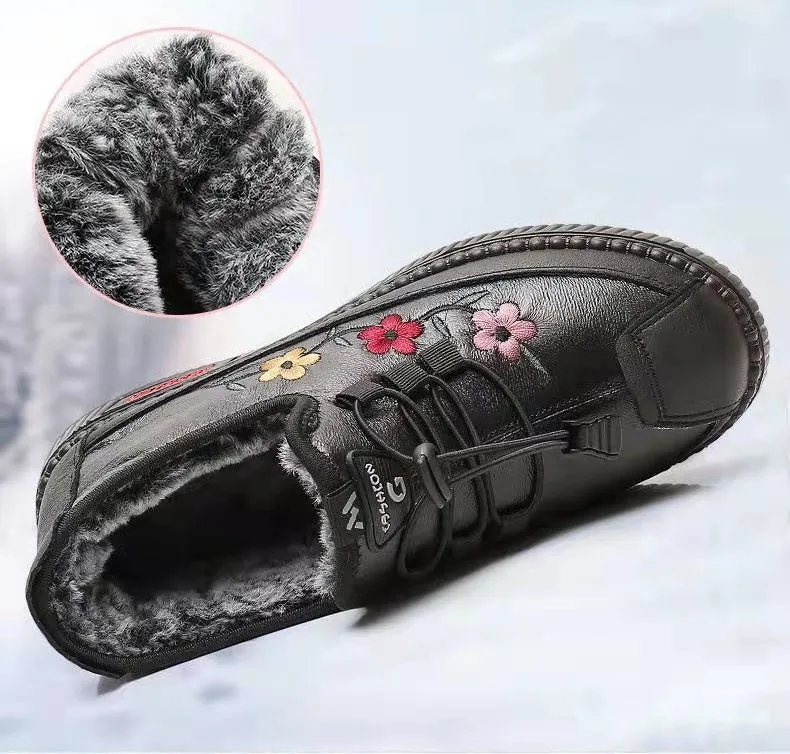 Beauty's thickened warm non-slip waterproof cotton shoes