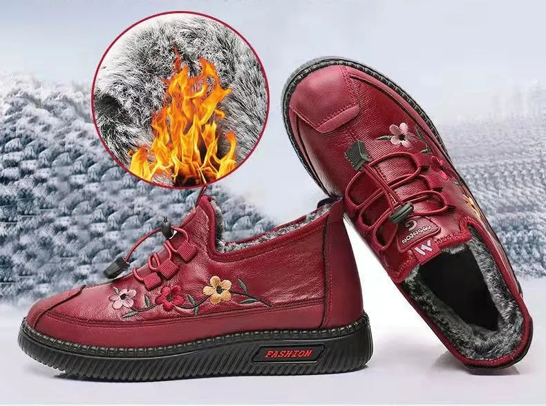 Beauty's thickened warm non-slip waterproof cotton shoes