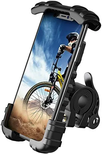Bike Phone Holder, Motorcycle Phone Mount - Lamicall Motorcycle Handlebar Cell Phone Clamp, Scooter Phone Clip for Phone 11 / Phone 11 Pro Max, S9, S10 and More 4.7" - 6.8" Cellphone
