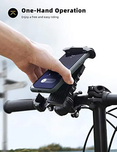 Bike Phone Holder, Motorcycle Phone Mount - Lamicall Motorcycle Handlebar Cell Phone Clamp, Scooter Phone Clip for Phone 11 / Phone 11 Pro Max, S9, S10 and More 4.7" - 6.8" Cellphone