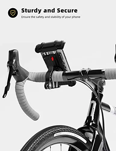 Bike Phone Holder, Motorcycle Phone Mount - Lamicall Motorcycle Handlebar Cell Phone Clamp, Scooter Phone Clip for Phone 11 / Phone 11 Pro Max, S9, S10 and More 4.7" - 6.8" Cellphone