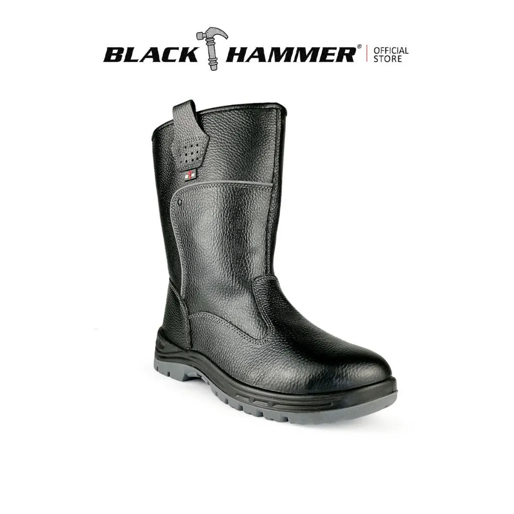 Black Hammer Men High Cut Slip On Safety Shoes BH-501-SR