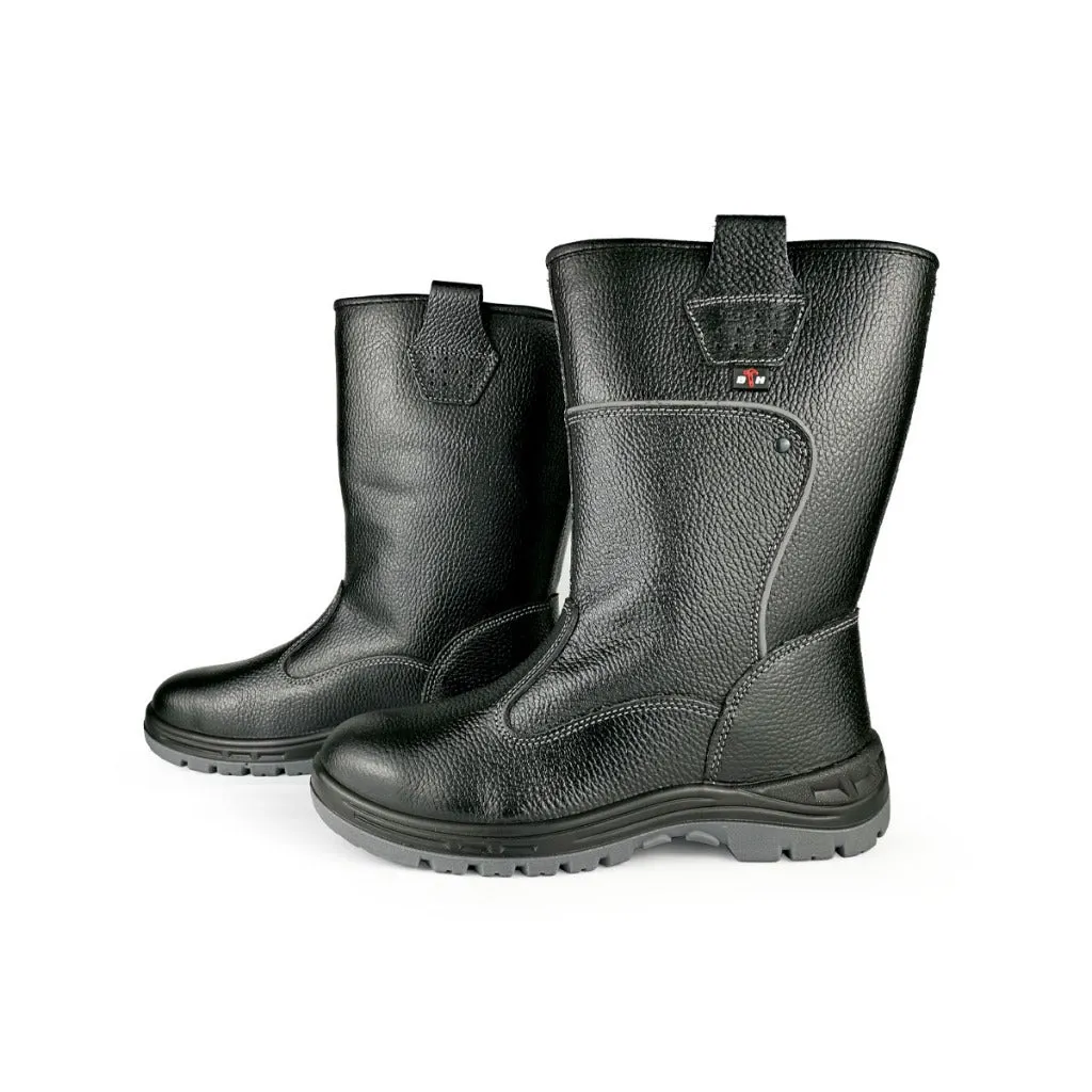Black Hammer Men High Cut Slip On Safety Shoes BH-501-SR