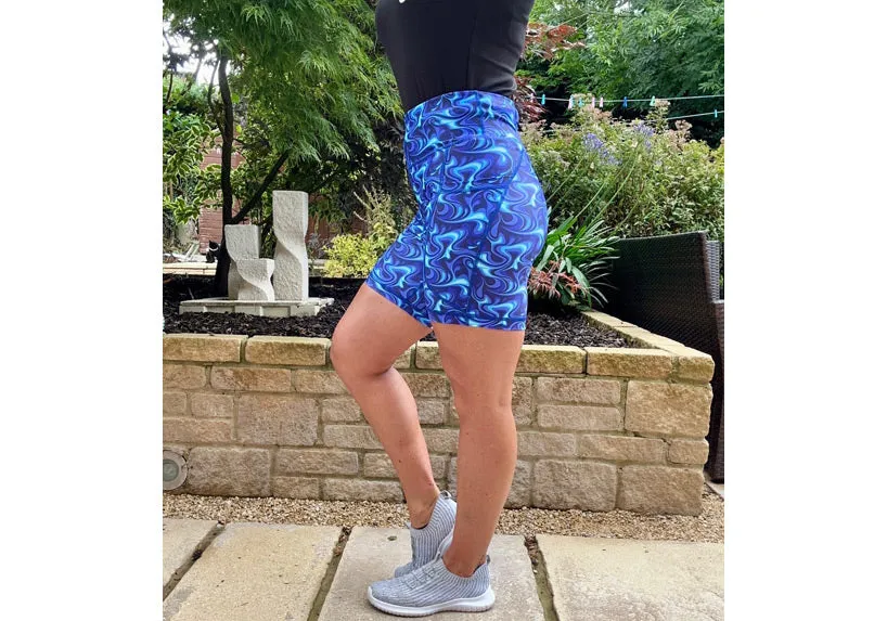 Blue Lagoon Mid Shorts with pockets