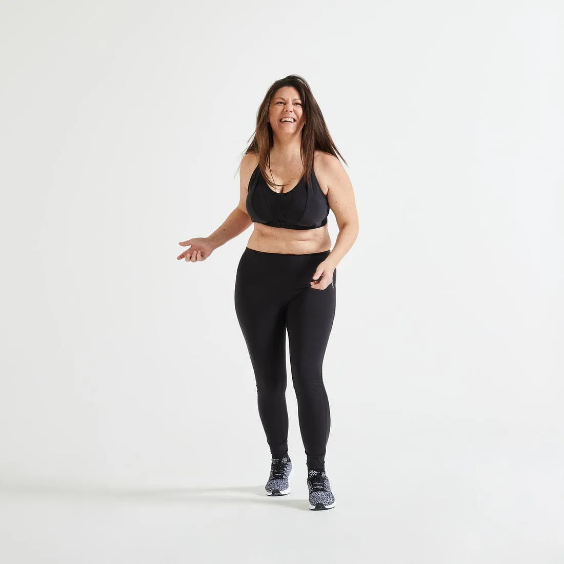 Brassière Fitness Grande Taille Maintien Élevé 960 Noire