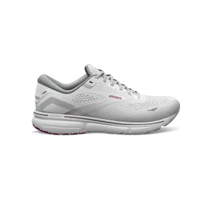 BROOKS LADIES GHOST 15 - WHITE/OYSTER/VIOLA