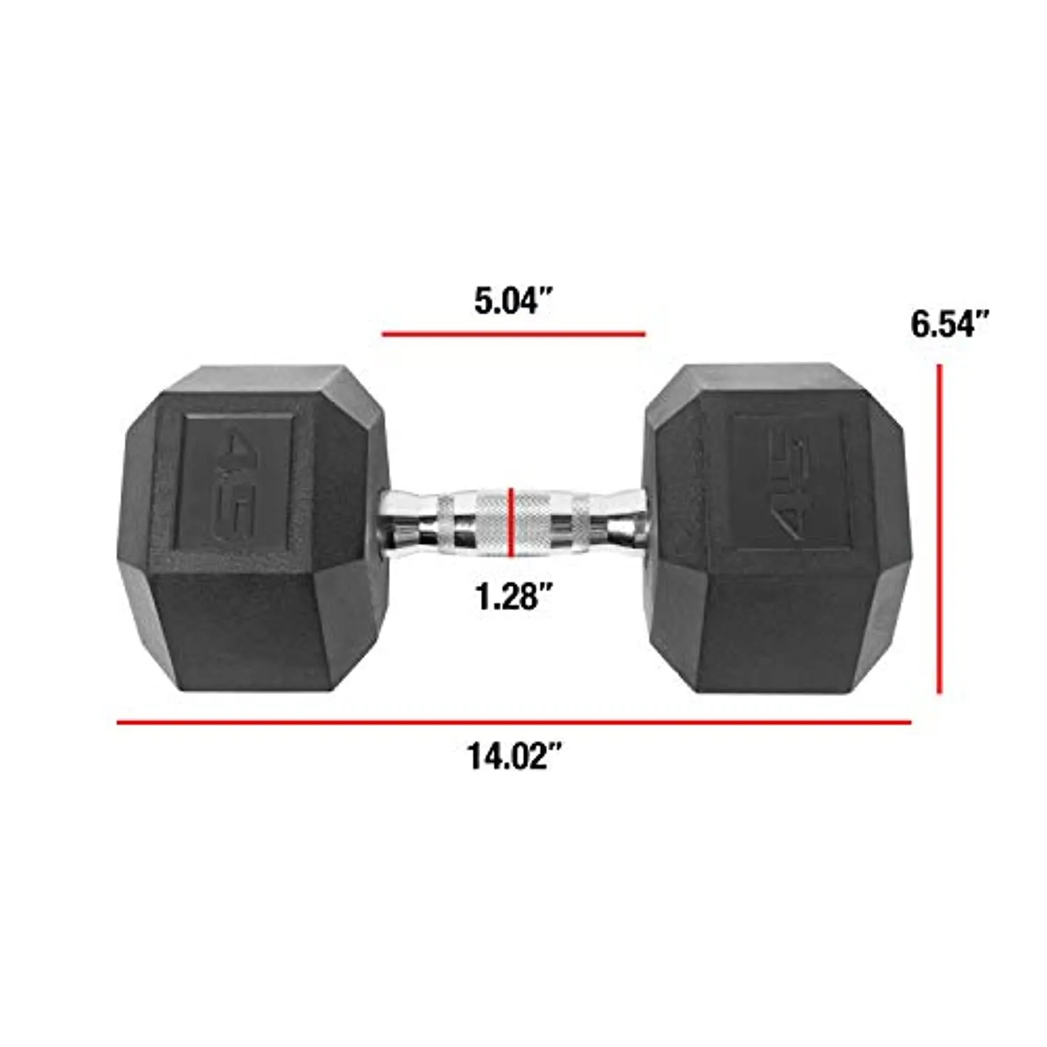 CAP Barbell Coated Hex Dumbbell with Contoured Chrome Handle, 45 Pound Pair, Black